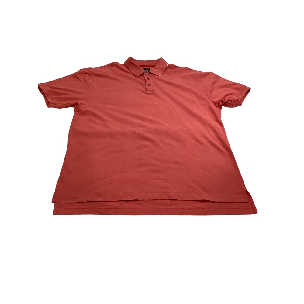 Jos A Bank Leadbetter Golf Polo Shirt Mens XXL Coral Pink Cotton Pique Knit